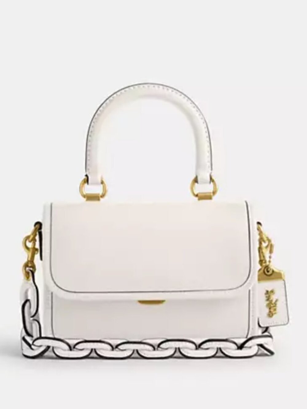 Authentic Coach Rogue top handle in chalk and brass